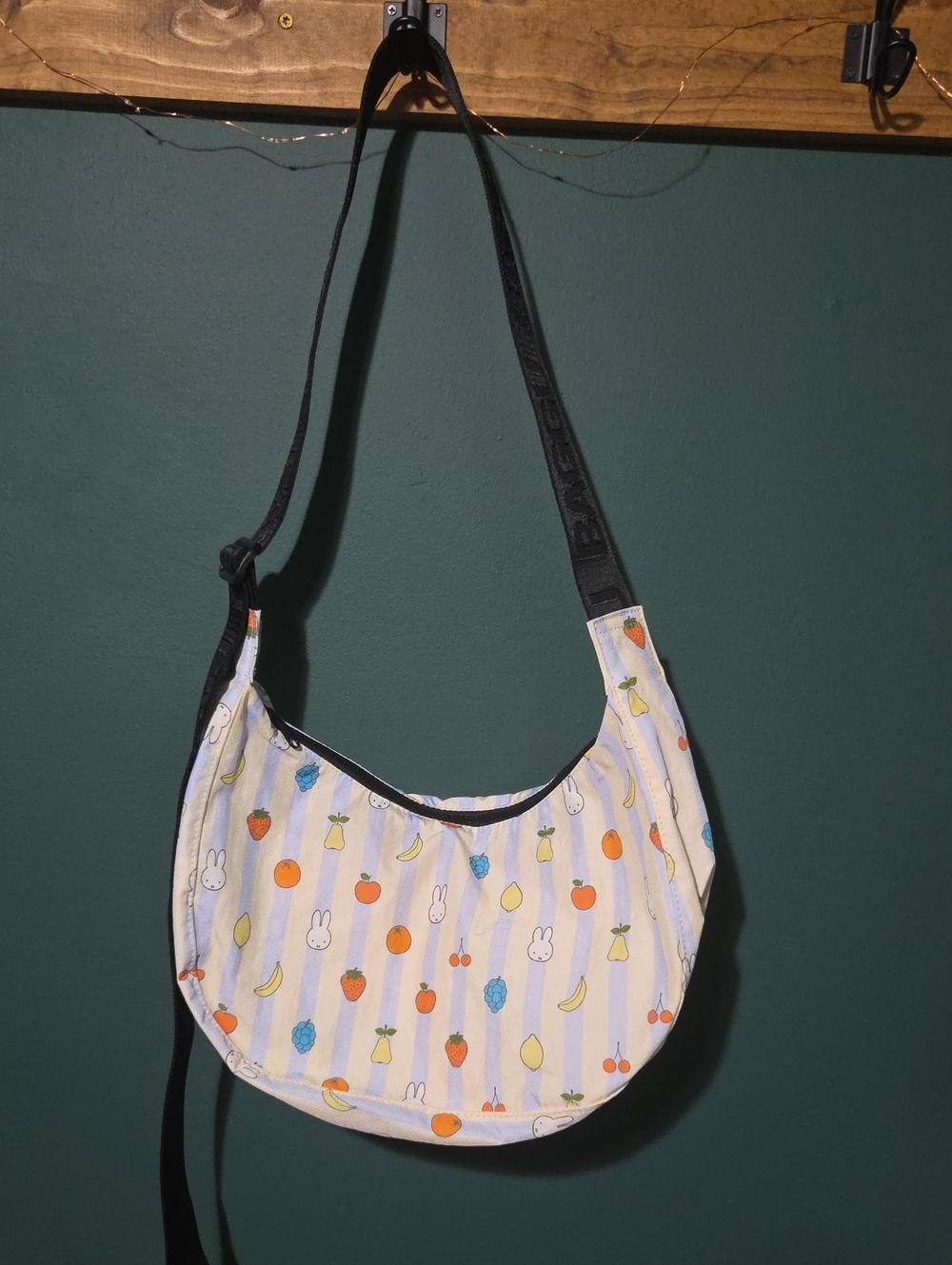BAGGU X MIffy Medium Nylon Crescent - Picnic Stripes Miffy NWT